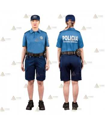 Pantalón bermuda bielástico de mujer para Policía Local