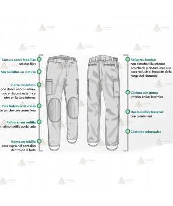 Pantalón bielástico con refuerzos de entretiempo para intervención de Policía