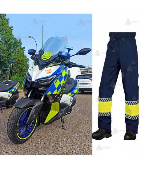 Cubre pantalón impermeable de motorista para Policía Local