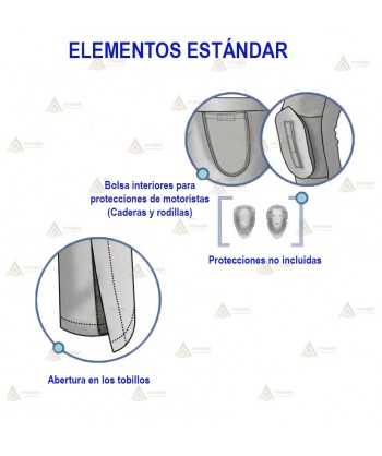 Cubre pantalón impermeable de motorista para Policía Local