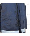 Parka 2/4 bicolor con cinta reflectante para motoristas de Protección Civil