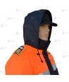 Parka 2/4 bicolor con cinta reflectante para motoristas de Protección Civil