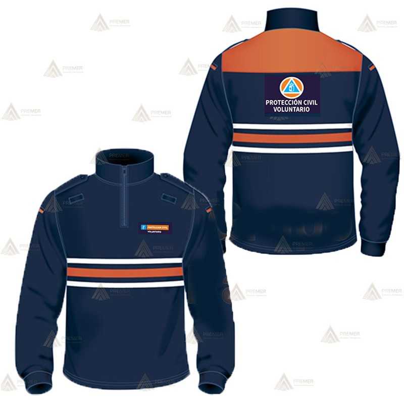 Polo térmico bicolor de cuello cisne para Protección Civil de Castilla la Mancha
