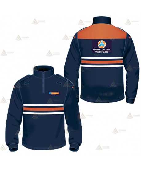 Polo térmico bicolor de cuello cisne para Protección Civil de Castilla la Mancha