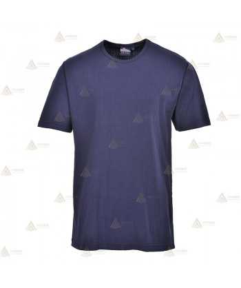 Camiseta térmica económica de manga corta color azul marino