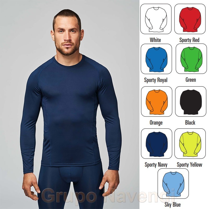 Camiseta térmica de manga larga color azul royal