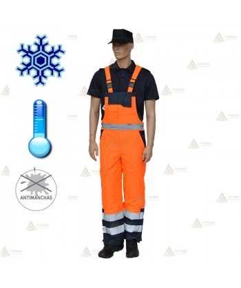 Peto alta visibilidad bicolor acolchado e impermeable para Protección Civil