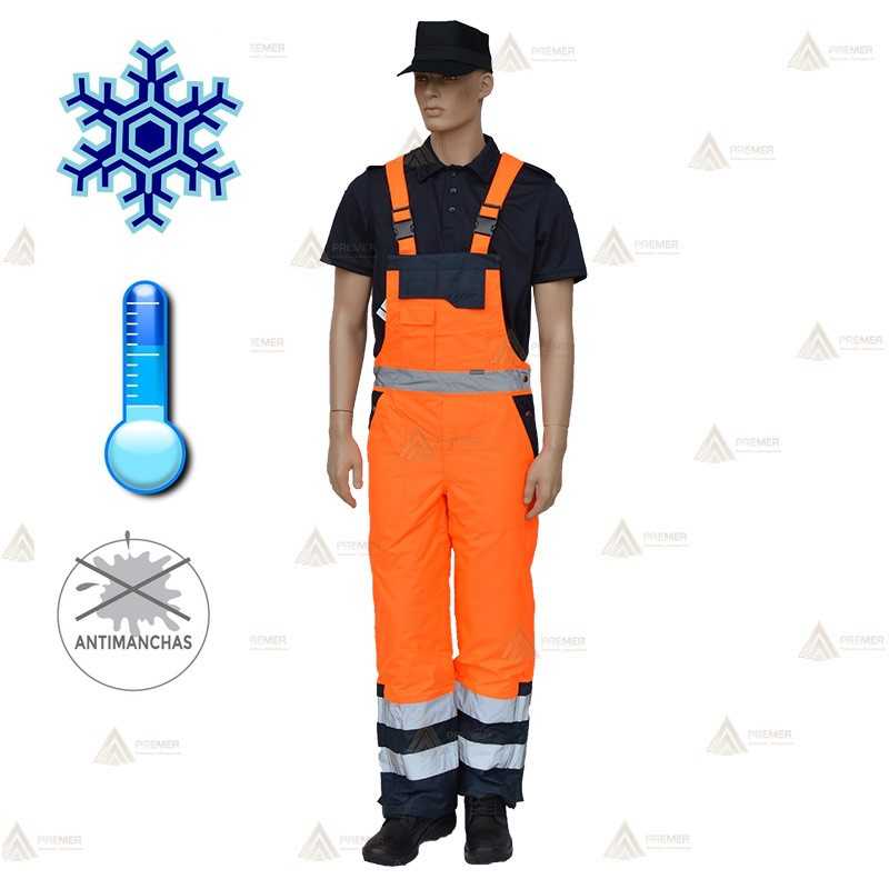 Peto alta visibilidad bicolor acolchado e impermeable para Protección Civil