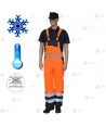 Peto alta visibilidad bicolor acolchado e impermeable para Protección Civil