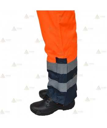 Peto alta visibilidad bicolor acolchado e impermeable para Protección Civil