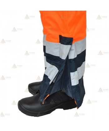 Peto alta visibilidad bicolor acolchado e impermeable para Protección Civil