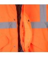 Cazadora piloto bicolor alta visibilidad acolchada e impermeable para protección Civil