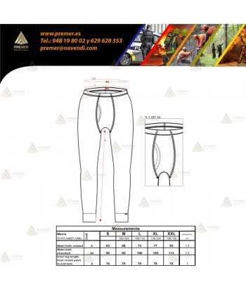 Pantalón térmico interior,  elástico y antibacteriano