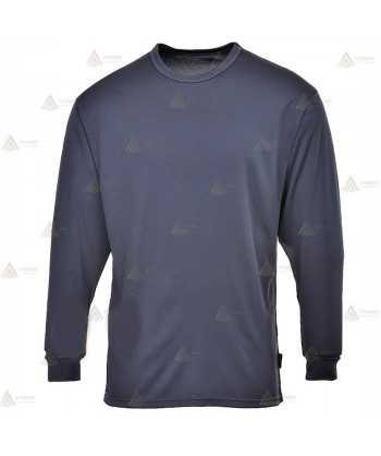 Camiseta térmica de manga larga con tejido transpirable color gris oscuro