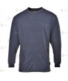 Camiseta térmica de manga larga con tejido transpirable color gris oscuro