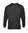 Camiseta térmica de manga larga con tejido transpirable color negro