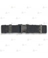 Cinturón exterior con doble cierre de seguridad. 122 cm x 5,5 cm color negro