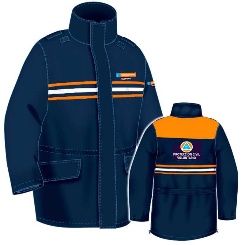 Parka impermeable con membrana PU para Protección Civil de Castilla la Mancha