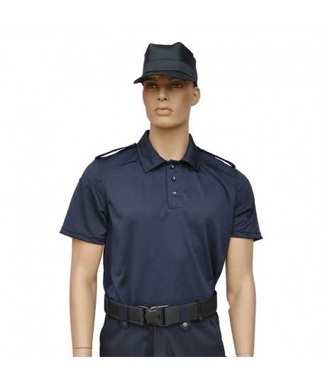 Polo monocolor de manga corta color azul marino para Policía