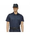 Polo monocolor de manga corta color azul marino para Policía