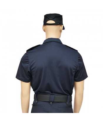 Polo monocolor de manga corta color azul marino para Policía