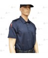 Polo monocolor de manga corta color azul marino para Policía