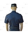 Polo mono color de manga corta para Policía simula una camisa