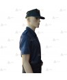 Polo mono color de manga corta para Policía simula una camisa