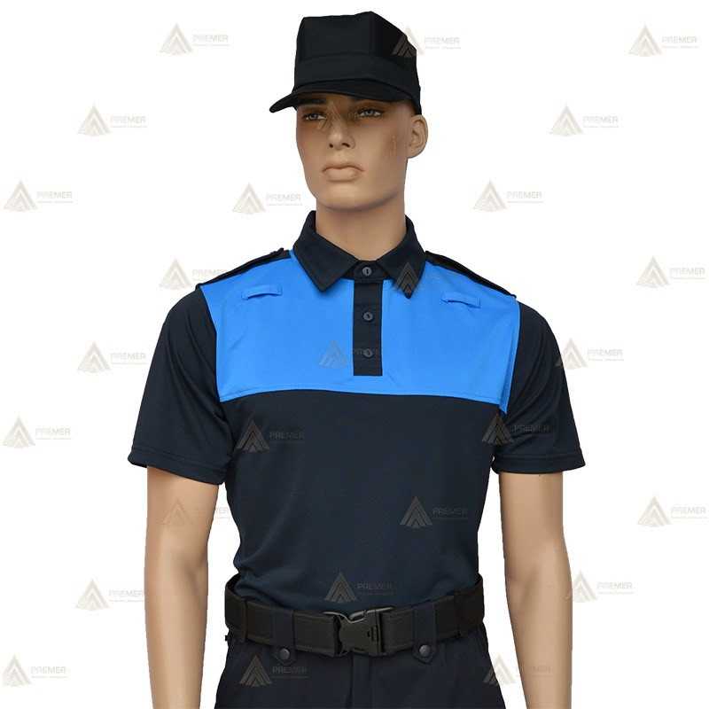 Polo bicolor, transpirable de manga corta para Policía