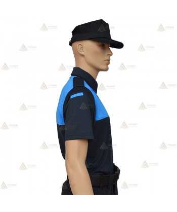 Polo bicolor, transpirable de manga corta para Policía