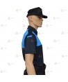 Polo bicolor, transpirable de manga corta para Policía