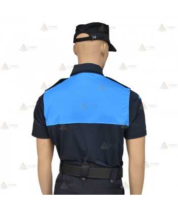 Polo bicolor, transpirable de manga corta para Policía