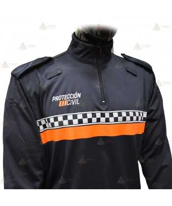 Jersey softshell con cinta damero reflectante para Protección Civil