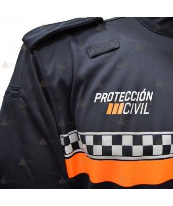Jersey softshell con cinta damero reflectante para Protección Civil