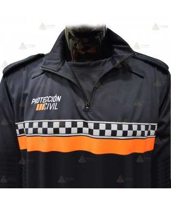 Jersey softshell con cinta damero reflectante para Protección Civil