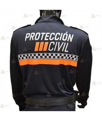 Jersey softshell con cinta damero reflectante para Protección Civil