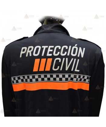Jersey softshell con cinta damero reflectante para Protección Civil
