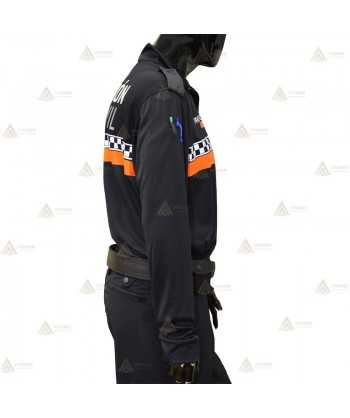Jersey softshell con cinta damero reflectante para Protección Civil