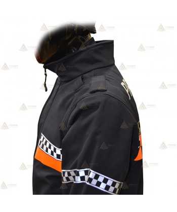 Cazadora softshell PTFE con damero para Protección Civil