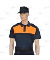 Polo bicolor de manga corta para Protección Civil