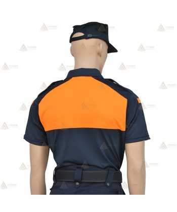 Polo bicolor de manga corta para Protección Civil