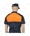 Polo bicolor de manga corta para Protección Civil