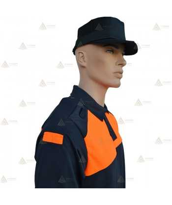 Polo bicolor de manga corta para Protección Civil