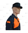 Polo bicolor de manga corta para Protección Civil
