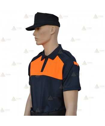 Polo bicolor de manga corta para Protección Civil