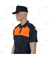 Polo bicolor de manga corta para Protección Civil