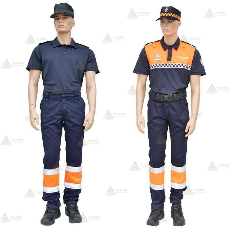 Pantalón bicolor con cinta reflectante  para Protección Civil
