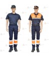 Pantalón bicolor con cinta reflectante  para Protección Civil