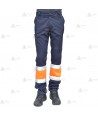 Pantalón bicolor con cinta reflectante  para Protección Civil