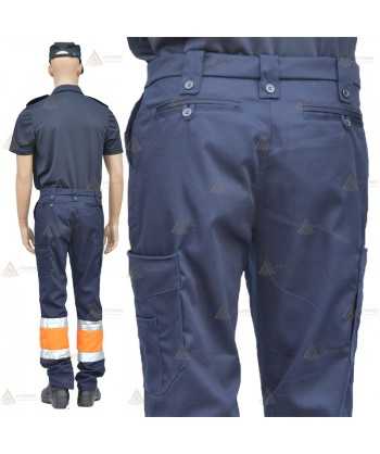 Pantalón bicolor con cinta reflectante  para Protección Civil